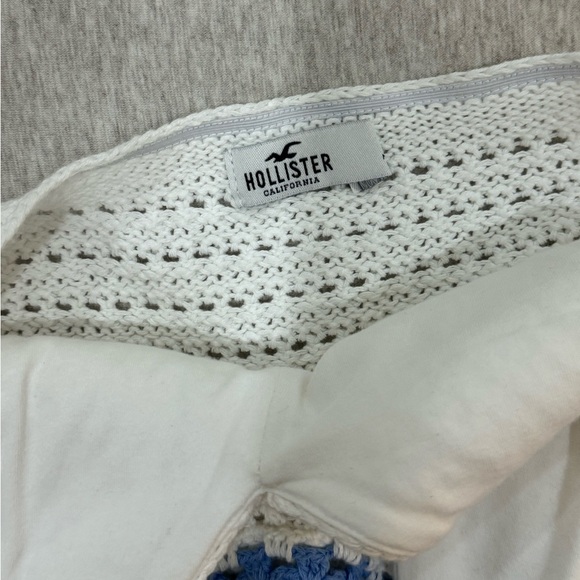 HOLISTER CROCHET BABY BLUE HALTER TOP - Picture 6 of 8